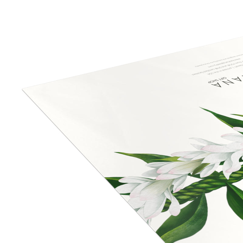 Blank Ti Leaf + Tuberose Lei Greeting Card