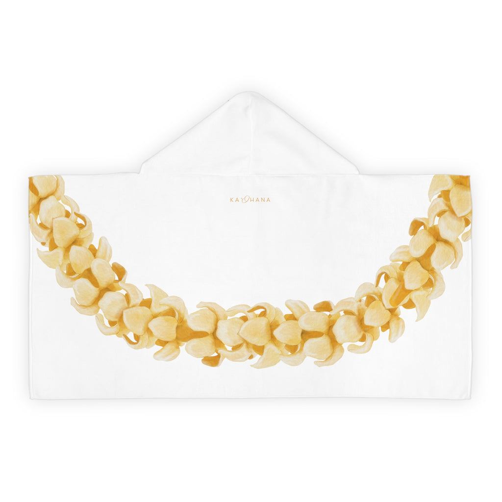 Puakenikeni Lei Youth Hooded Towel