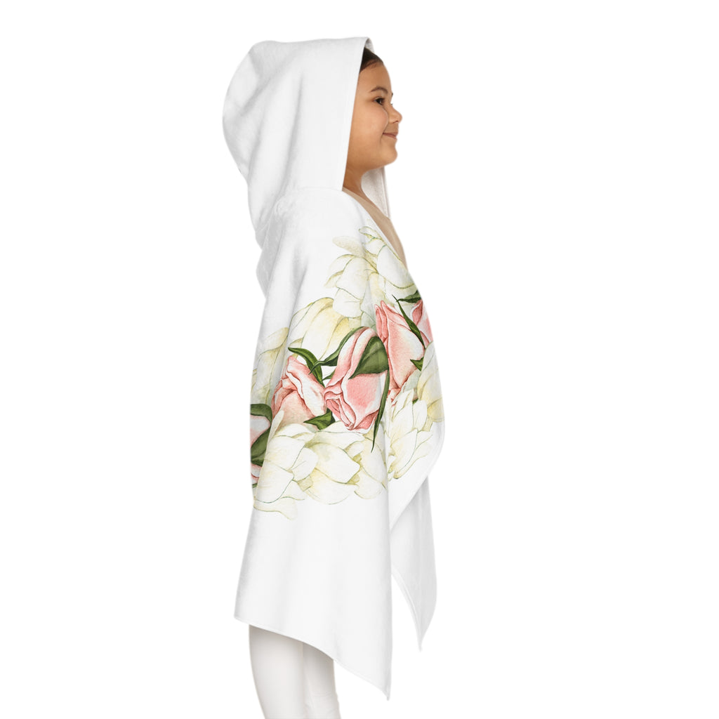 Rosebud + Pikake Twist Lei Keiki Hooded Towel