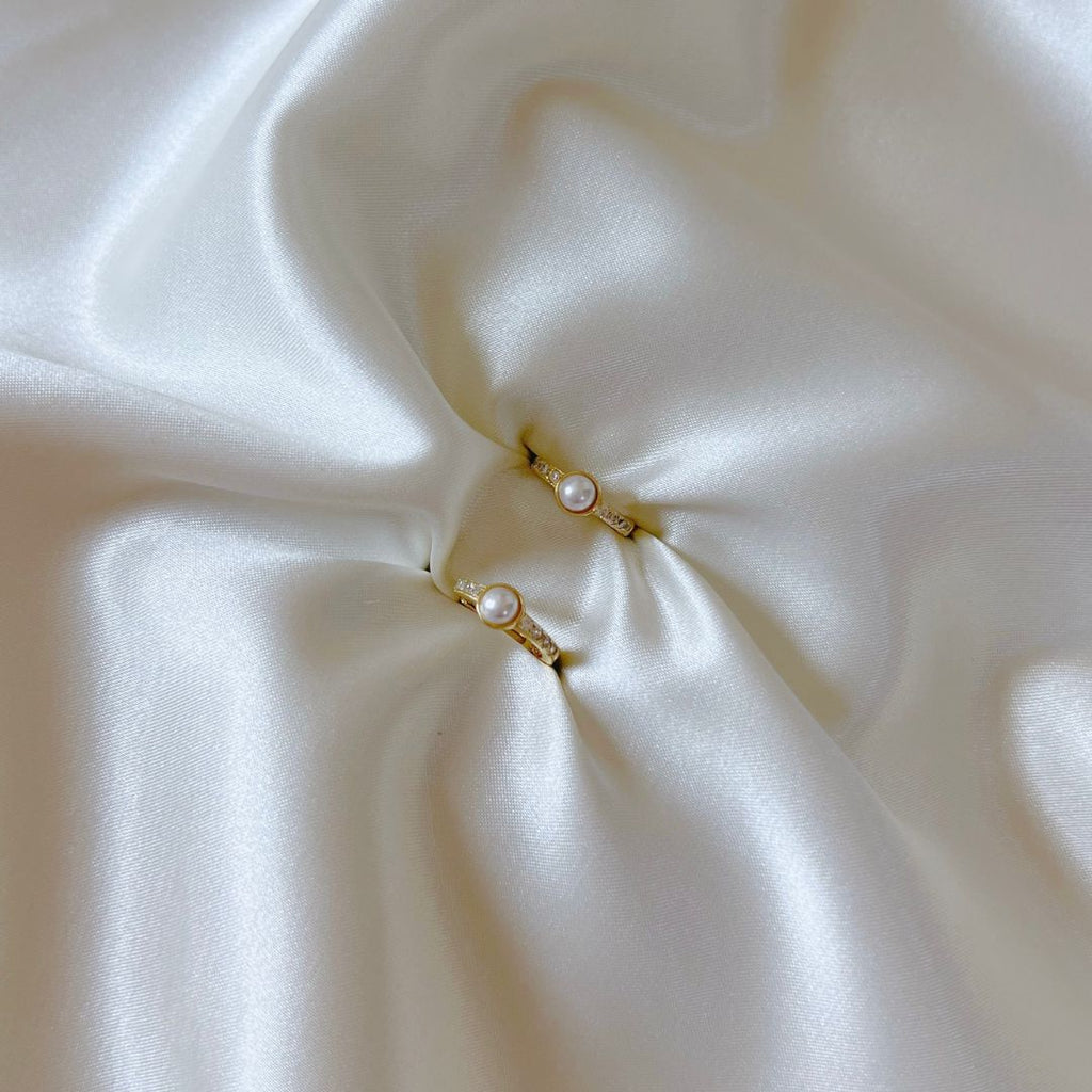 Mini Pearl CZ Hoops