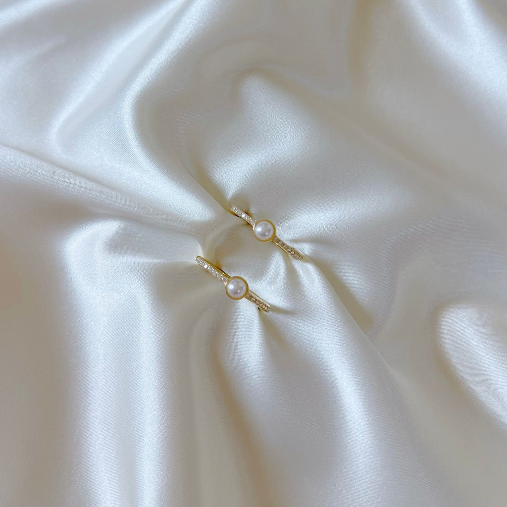 Mini Pearl CZ Hoops