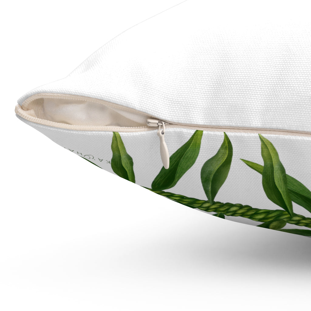 Double-Sided Ti-Leaf Lei Square Pillow