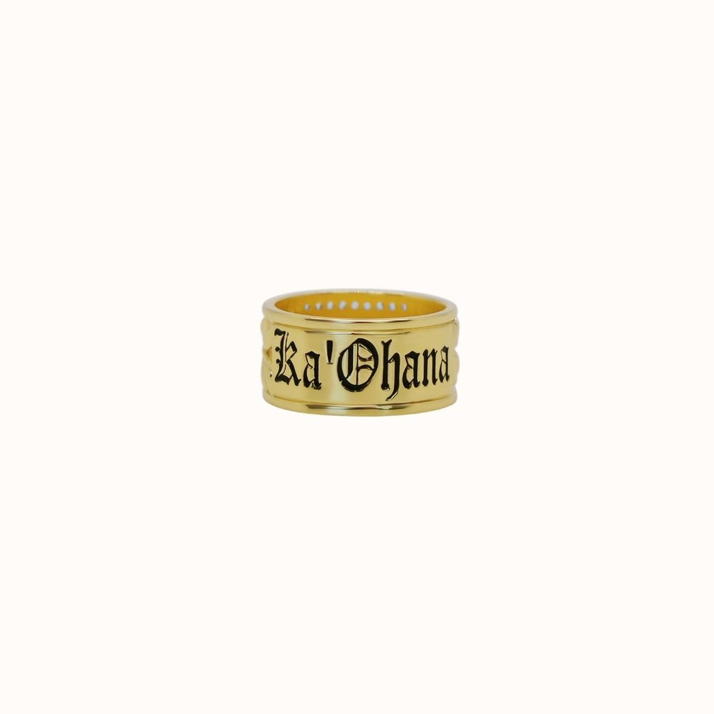 10mm Maile Heirloom CZ Half-Back Personalized Ring