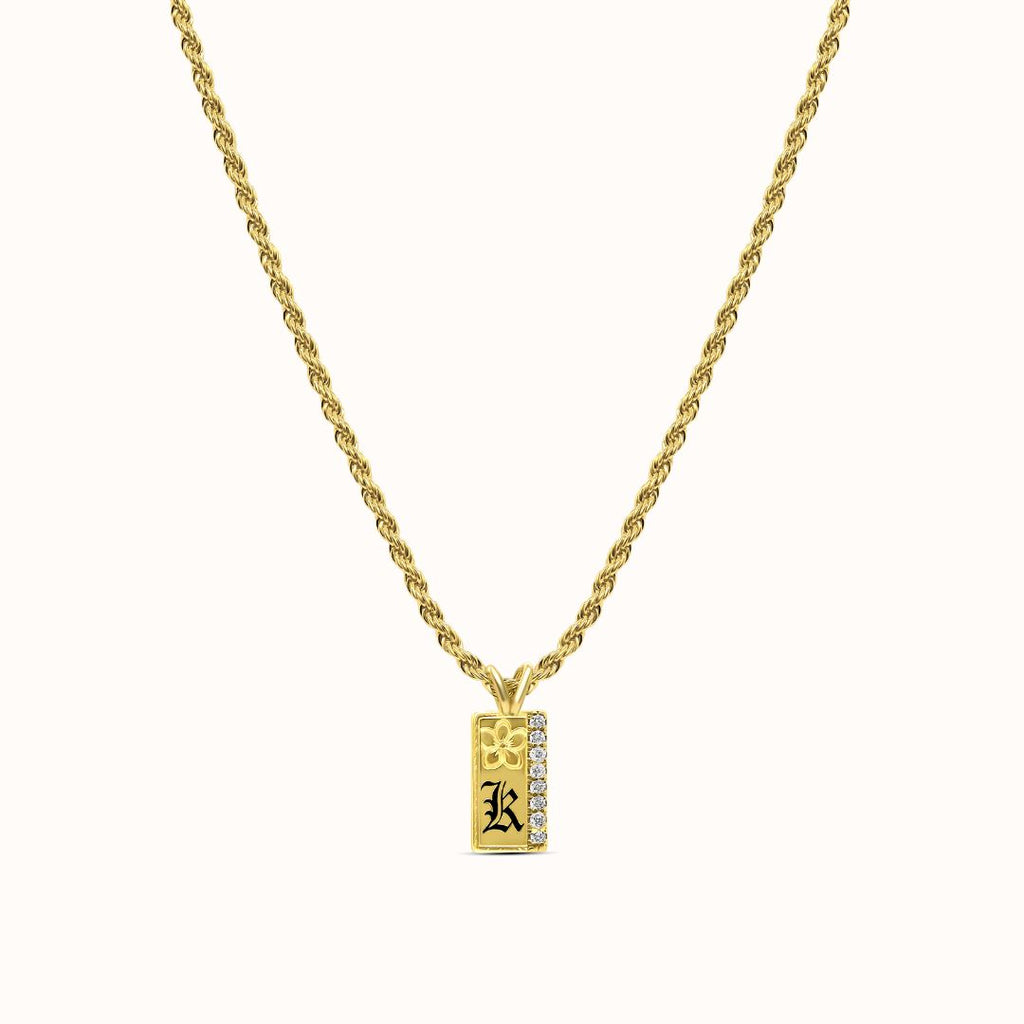 10mm Mini Pu'uwai Heirloom Initial Necklace (Hulali Version)