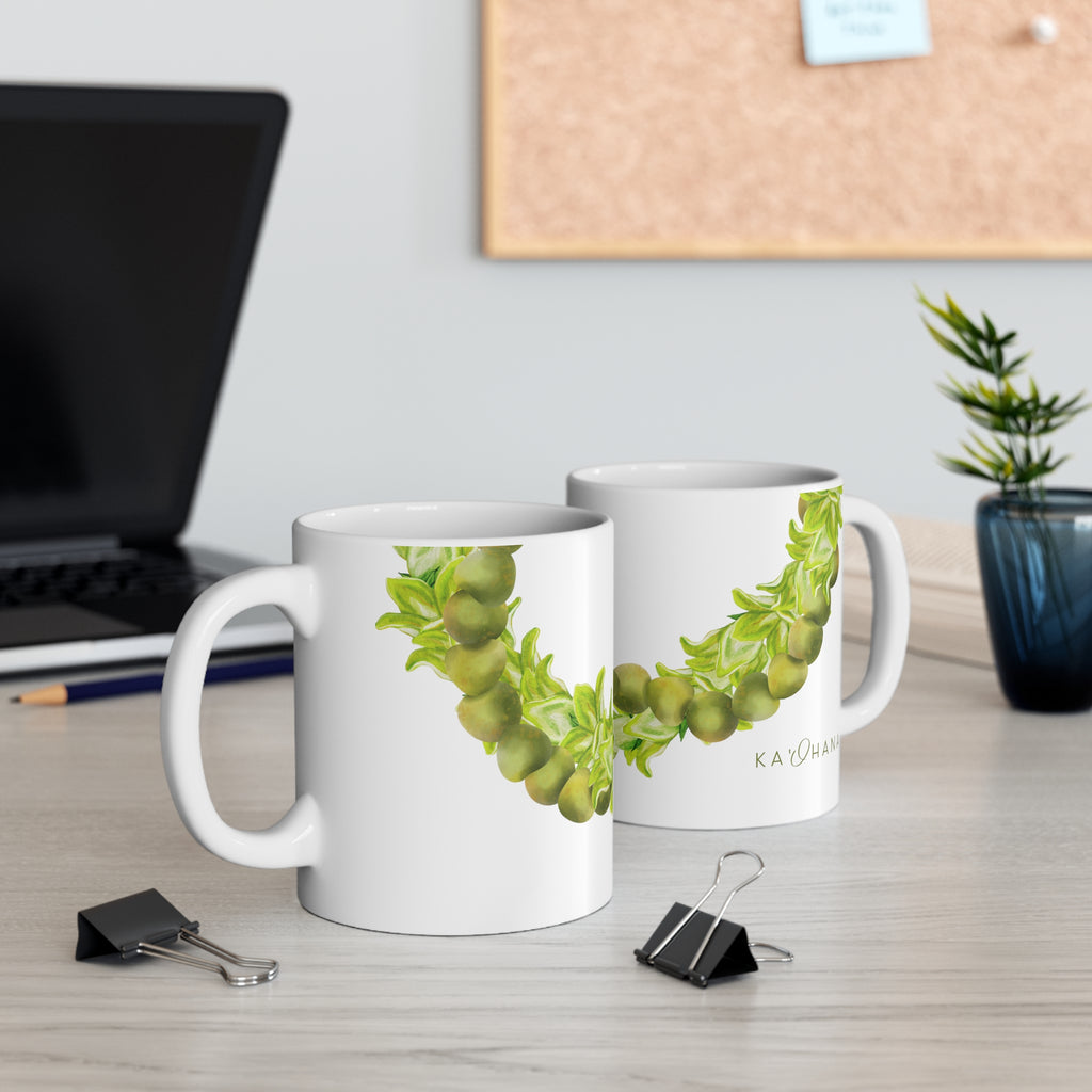 Mokihana + Pakalana Twist Lei Ceramic Mug (11oz)