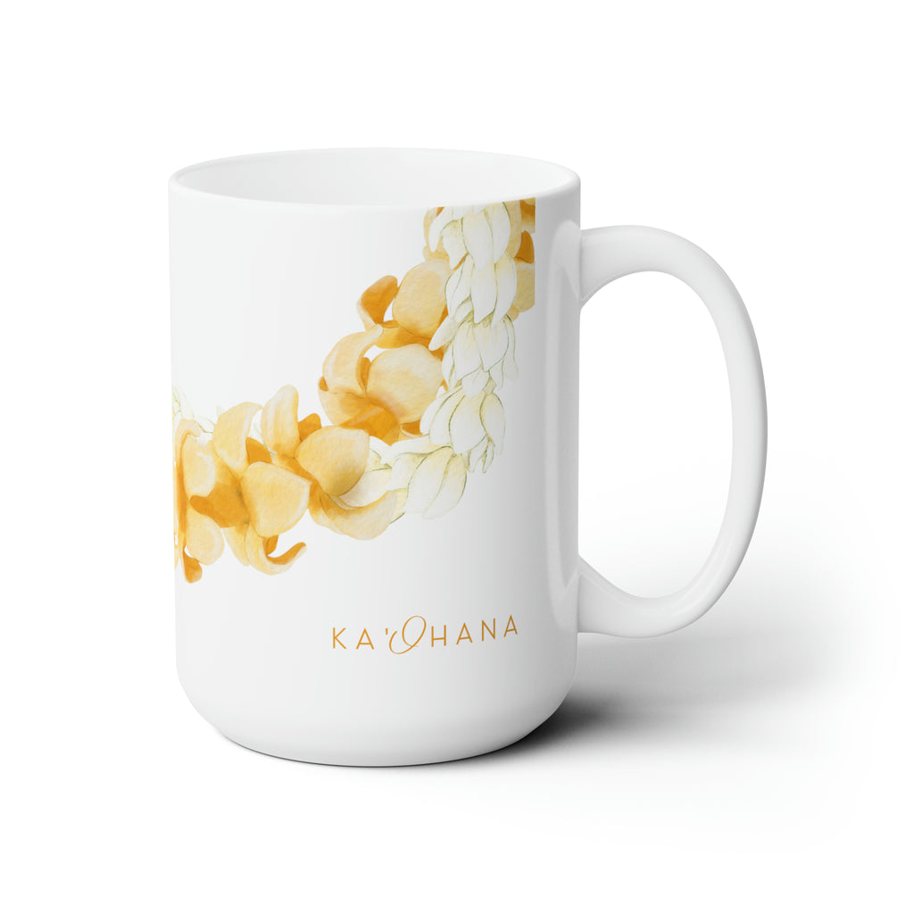 Puakenikeni + Pikake Lei Ceramic Mug (15oz)