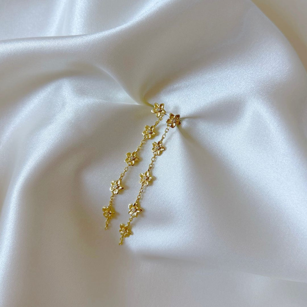 Mini Plumeria 5 Dangle Earrings