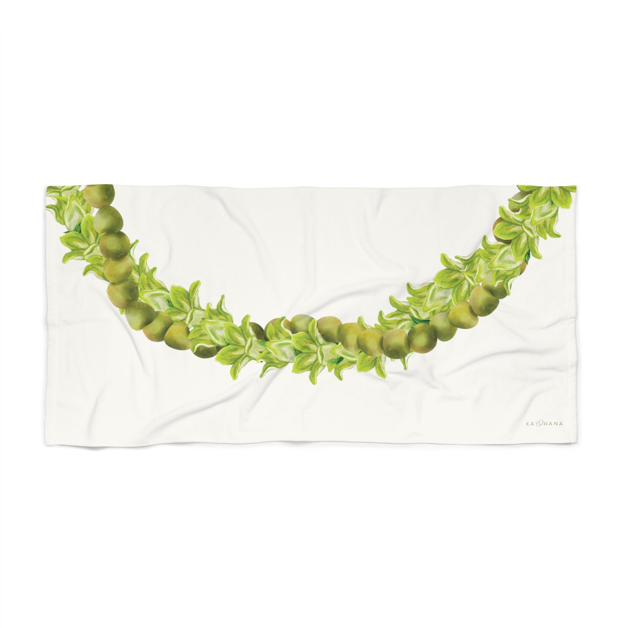 Mokihana + Pakalana Twist Lei Beach Towel Ka Ohana Jewelry