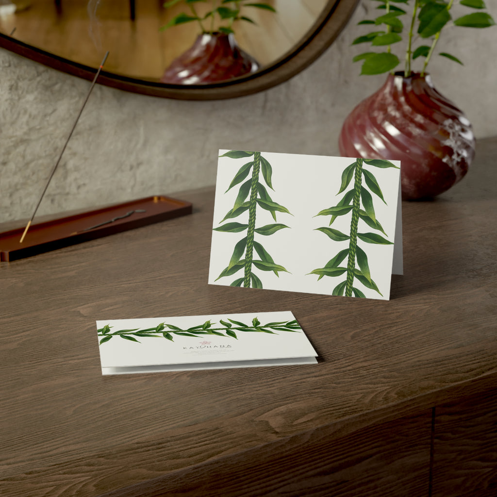 Ti Leaf Lei Greeting Cards