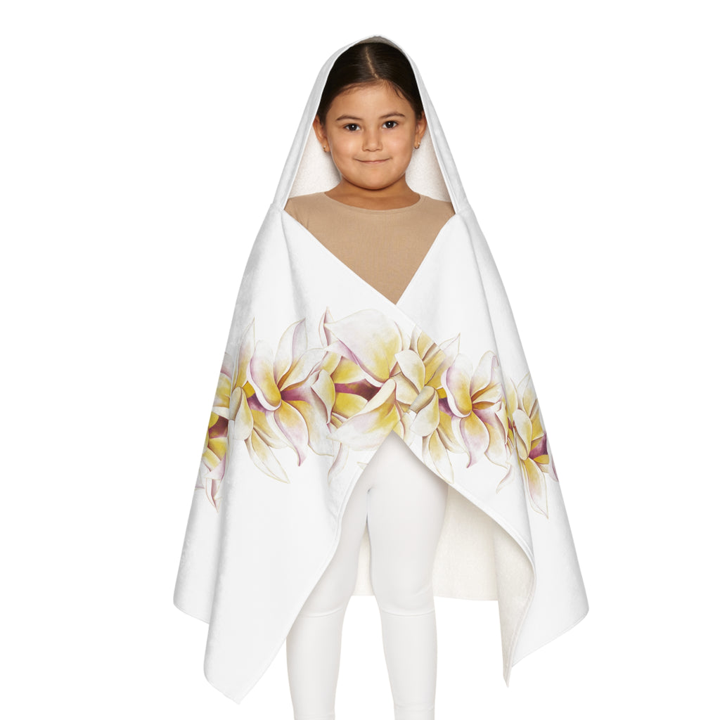 Plumeria Lei Keiki Hooded Towel