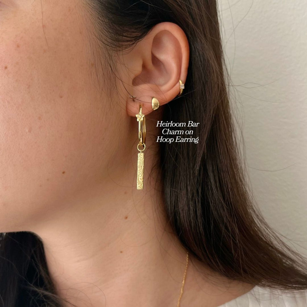 Mini Plumeria Smooth Hoops