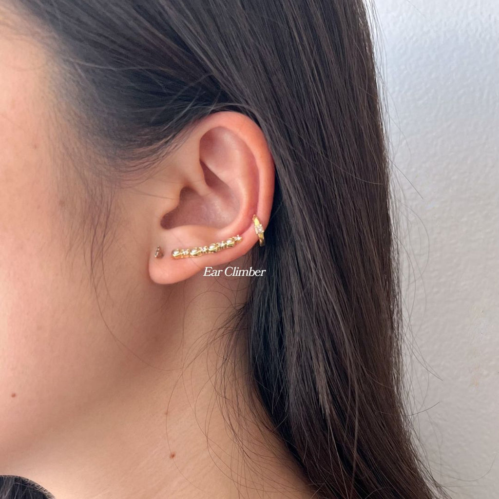 Mini Plumeria Mixed Stone Long Ear Climber