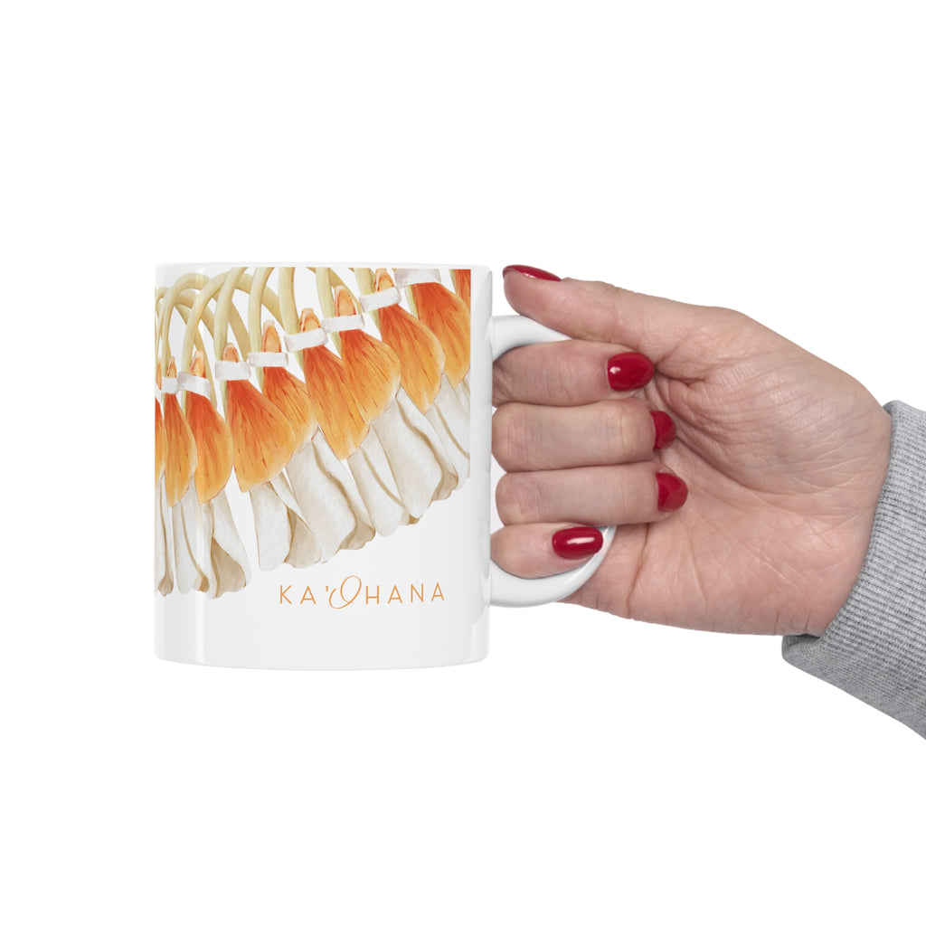 Orange Ginger Lei Ceramic Mug (11oz)