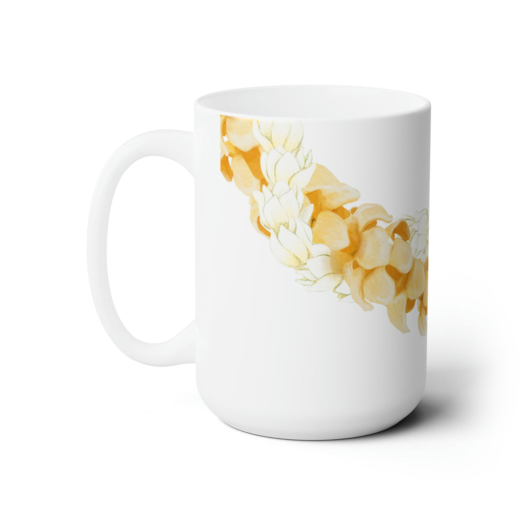 Puakenikeni + Pikake Lei Ceramic Mug (15oz)
