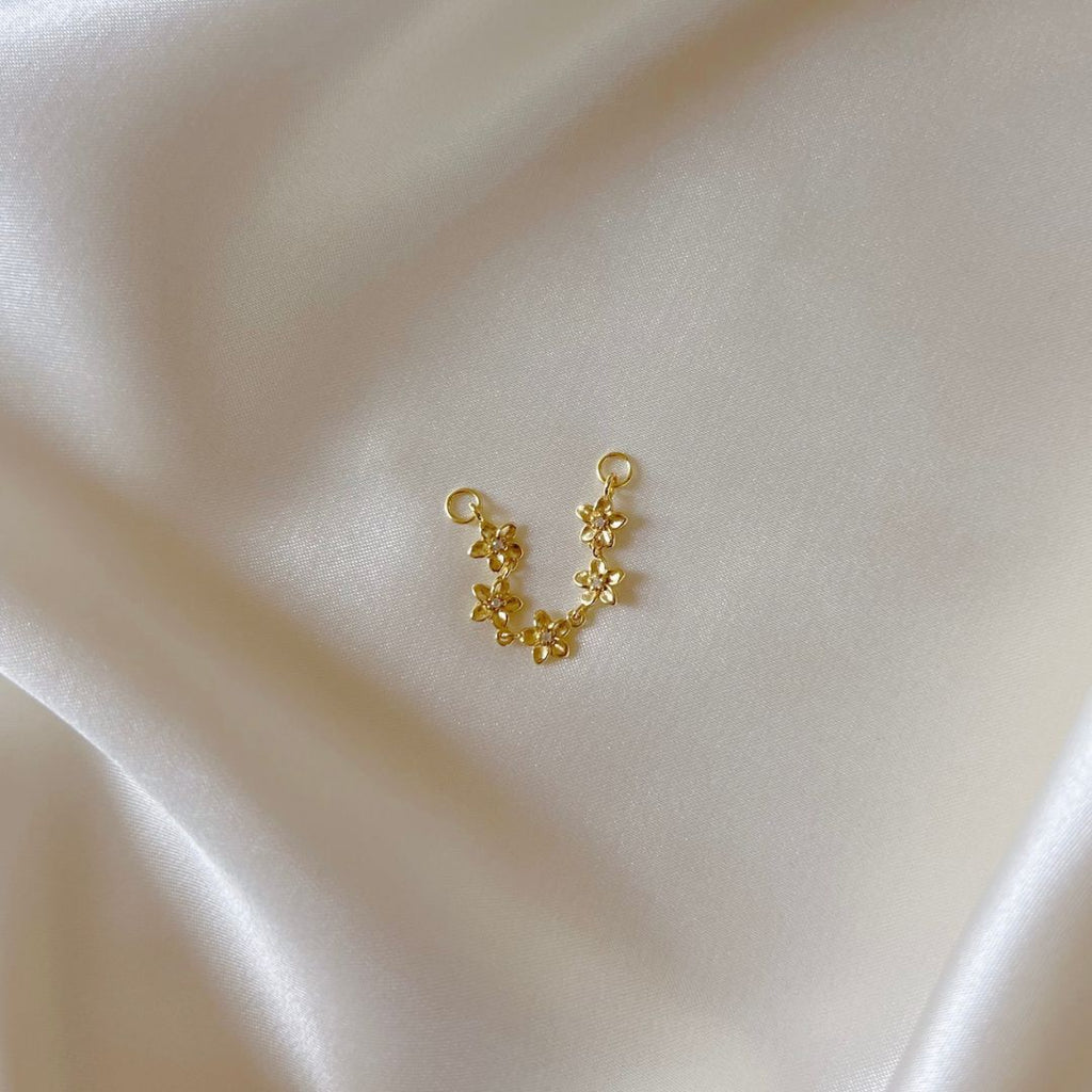 Mini Plumeria Lei Hoop Charm