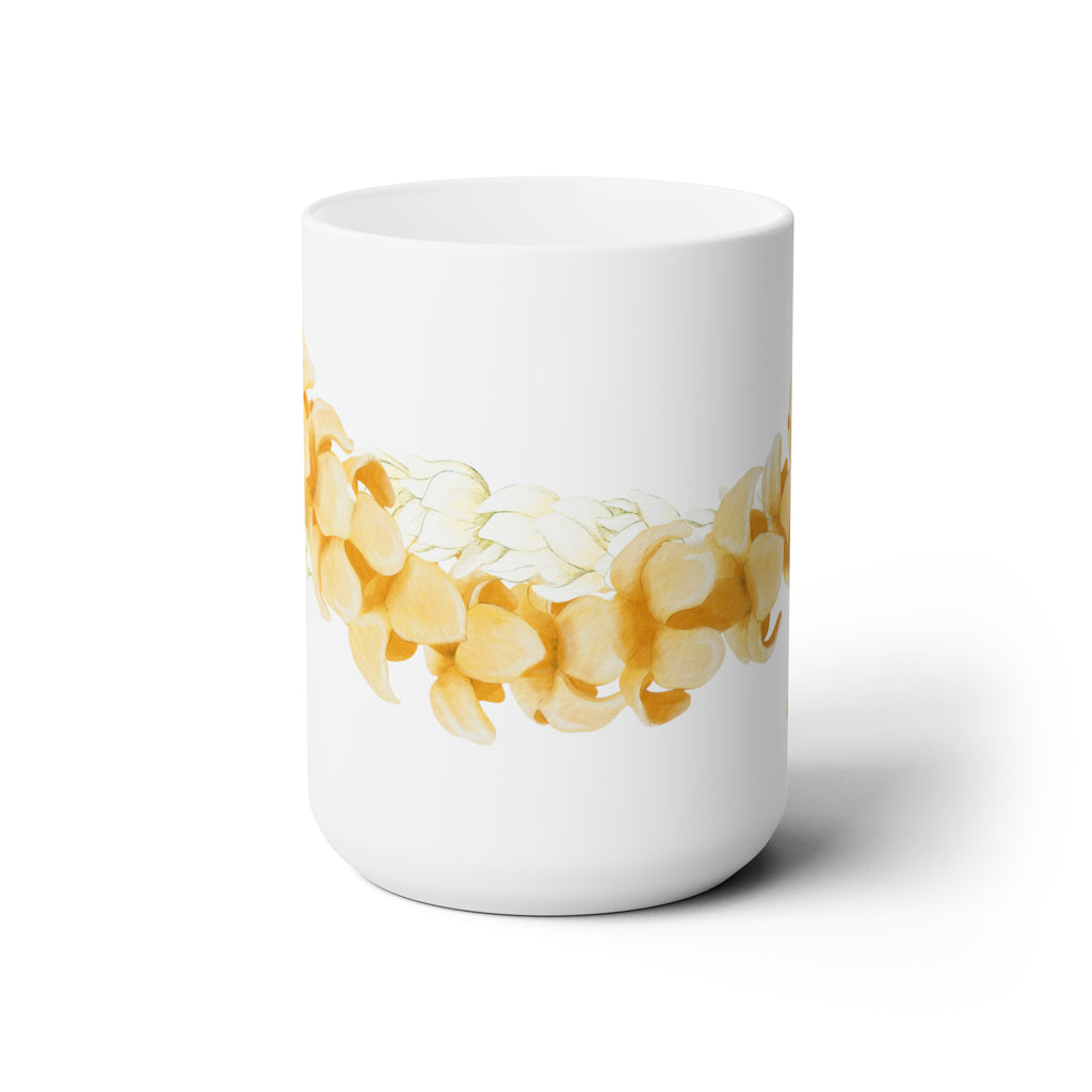 Puakenikeni + Pikake Lei Ceramic Mug (15oz)