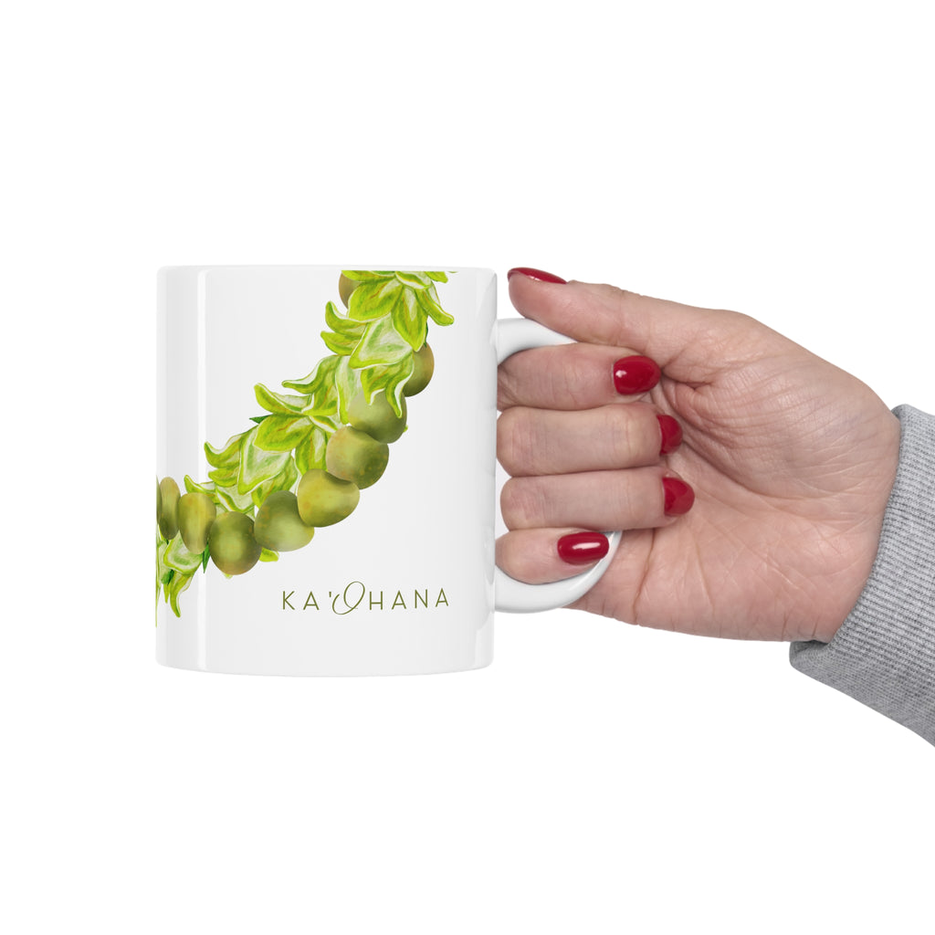 Mokihana + Pakalana Twist Lei Ceramic Mug (11oz)