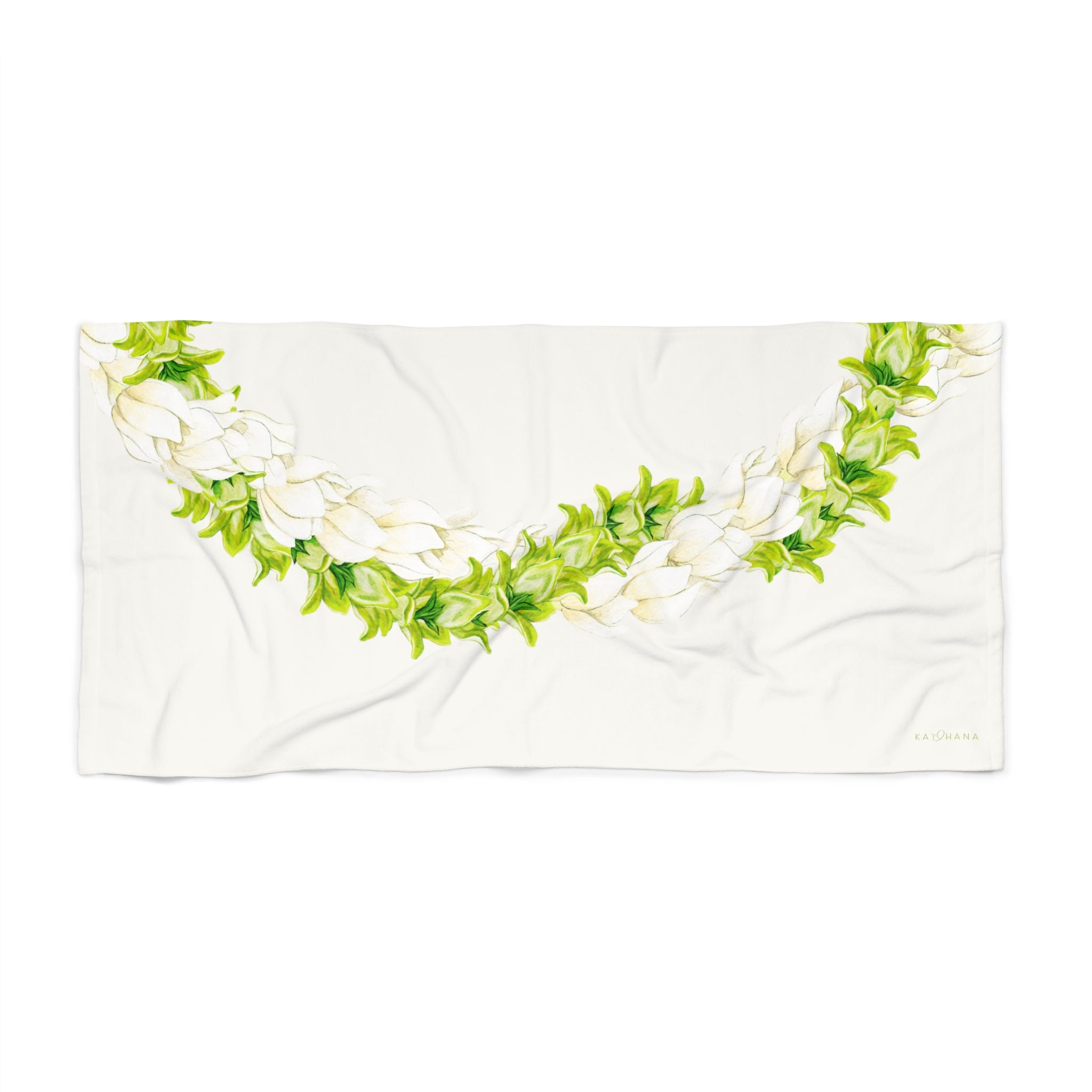 Pakalana + Pikake Twist Lei Beach Towel Ka Ohana Jewelry