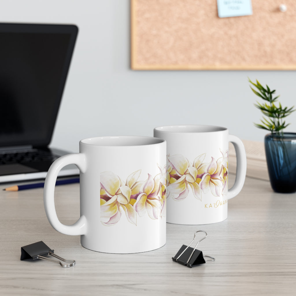 Plumeria Strand Ceramic Mug (11oz)