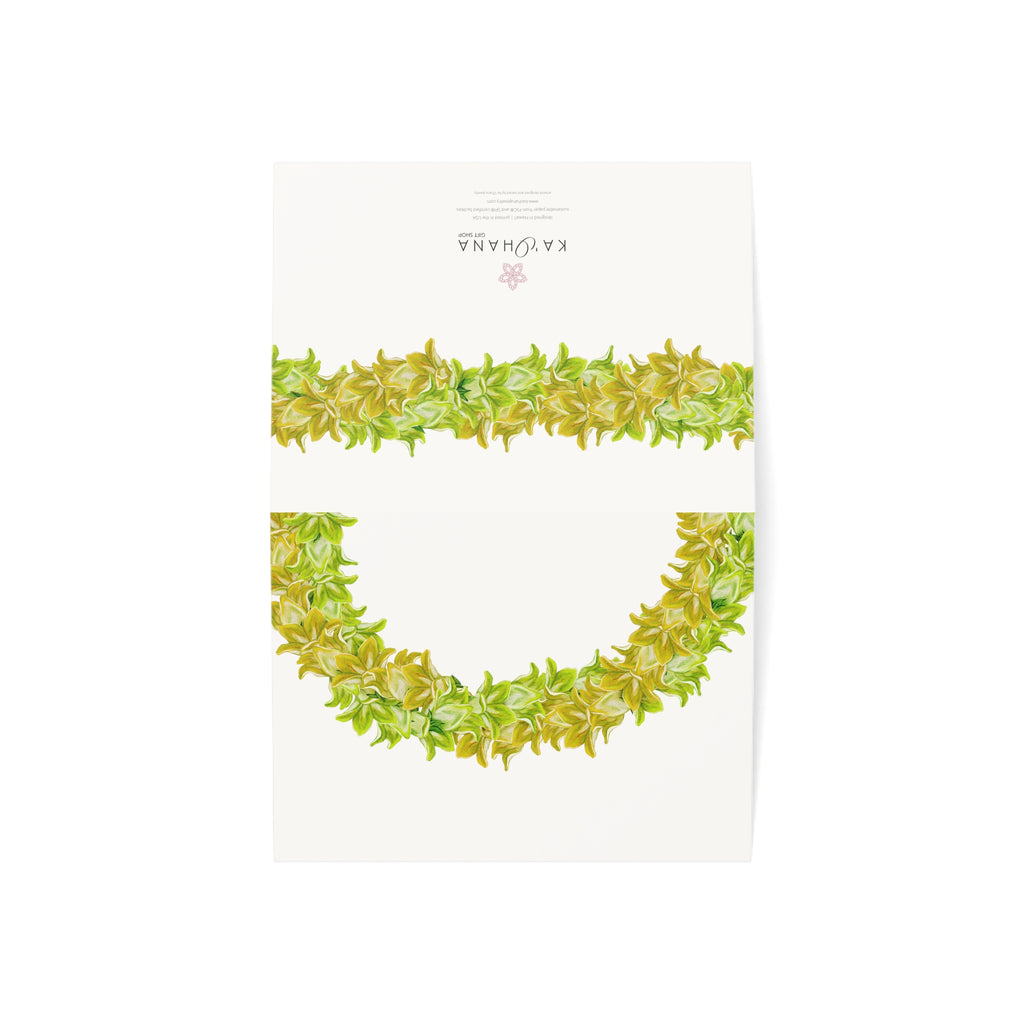Blank Pakalana Twist Lei Greeting Card