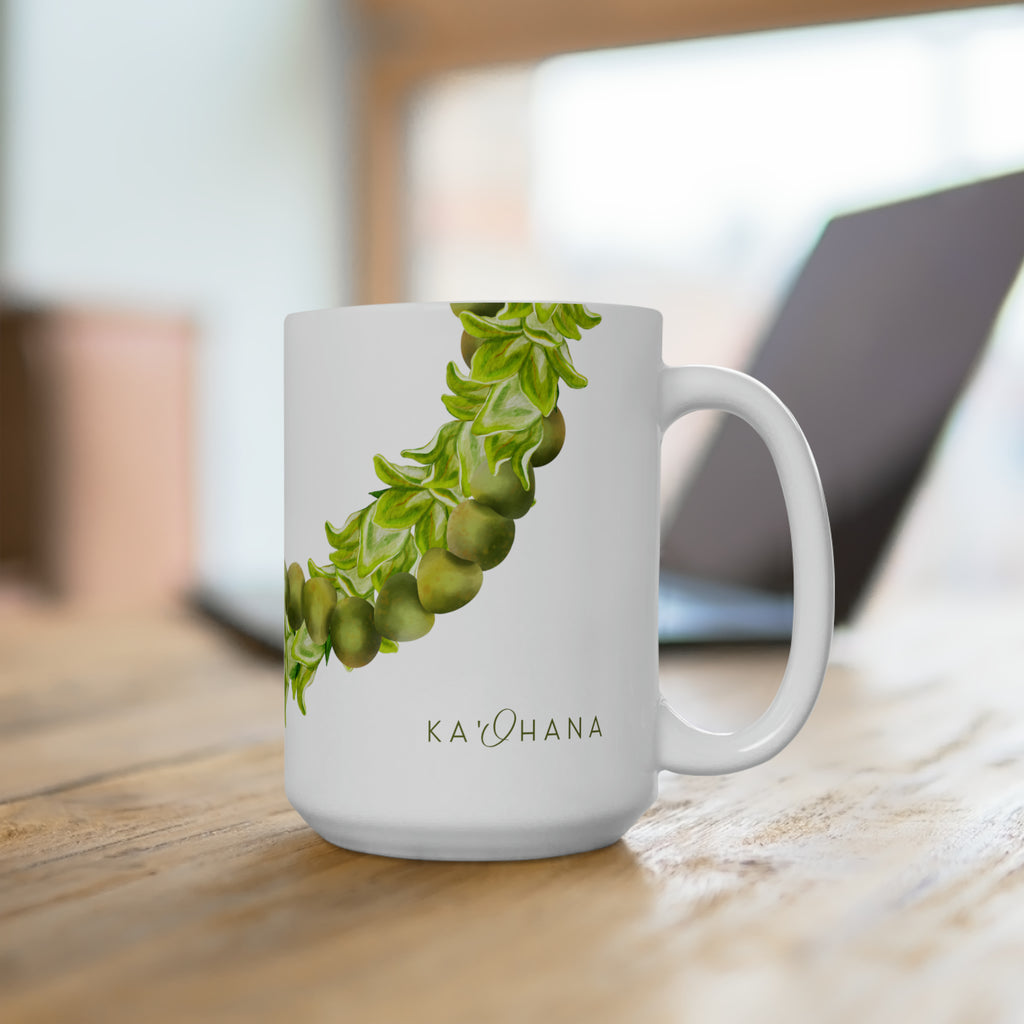 Mokihana + Pakalana Lei Ceramic Mug (15oz)