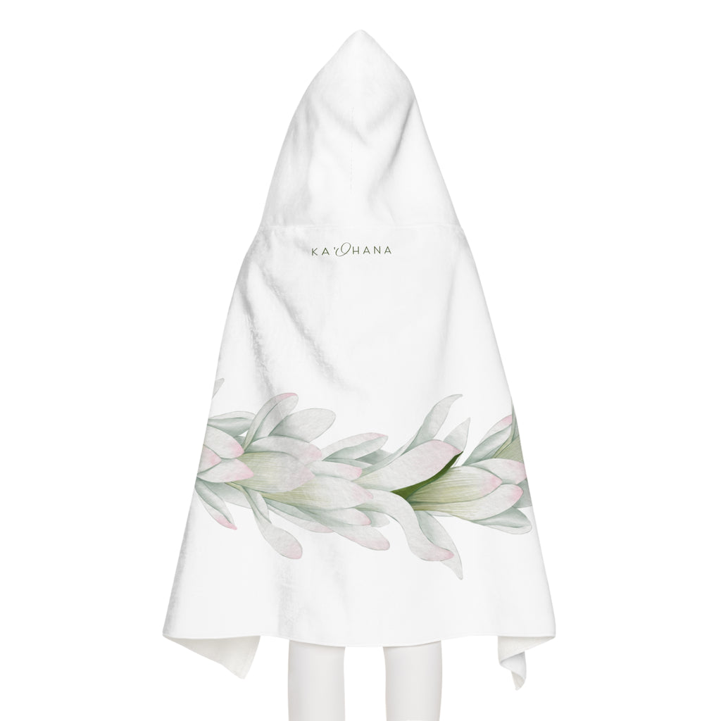 Tuberose Lei Youth Hooded Towel