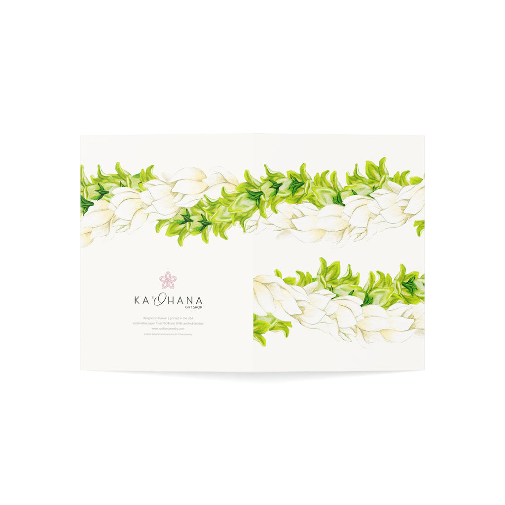 Blank Pakalana + Pikake Lei Greeting Card
