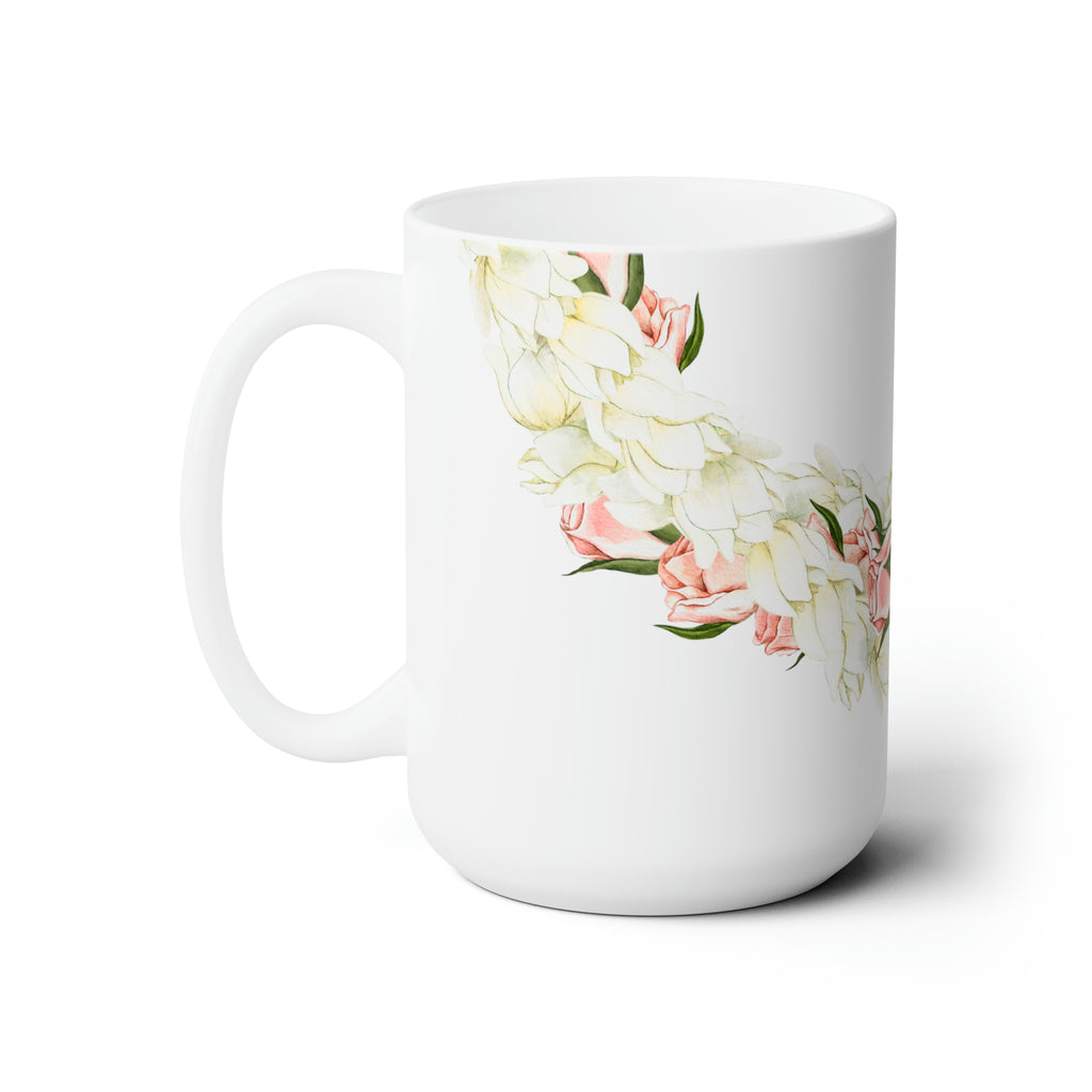 Rosebud + Pikake Twist Lei Ceramic Mug (15oz)