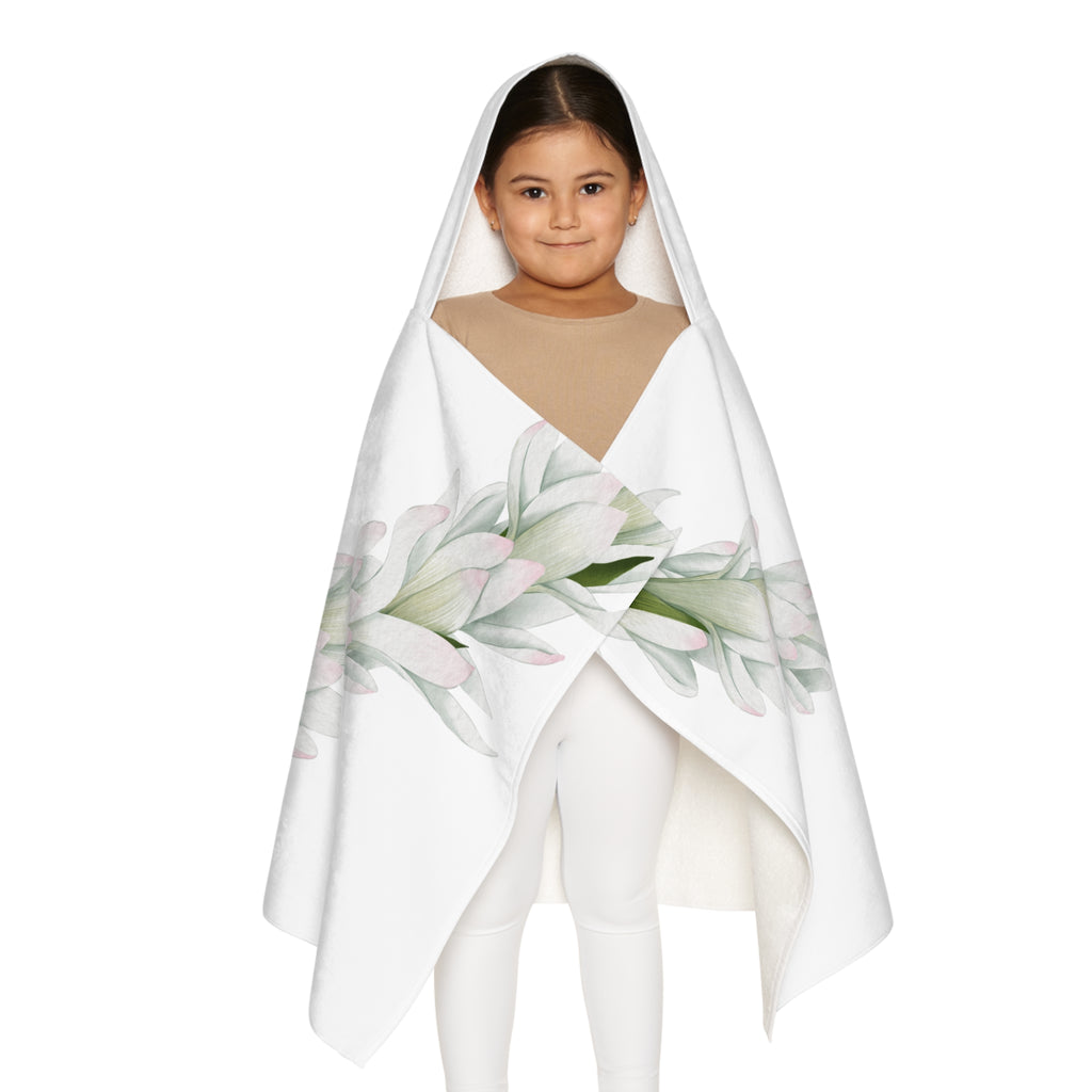 Tuberose Lei Youth Hooded Towel