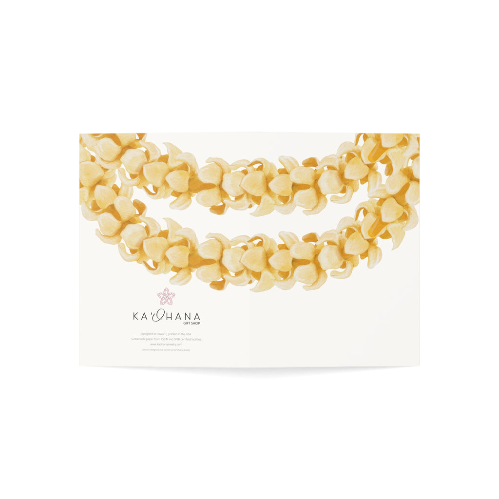 Puakenikeni Lei Greeting Card