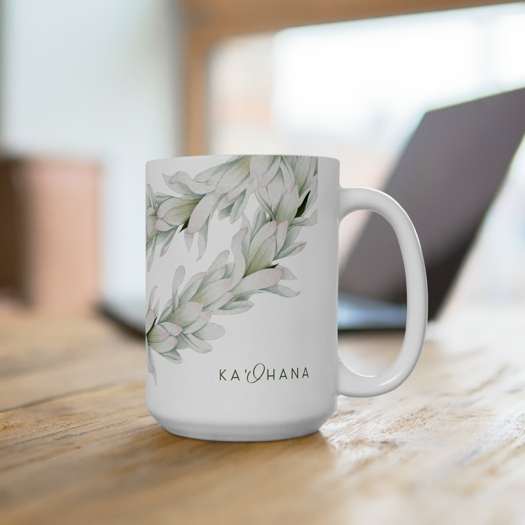 Tuberose Lei Ceramic Mug (15oz)