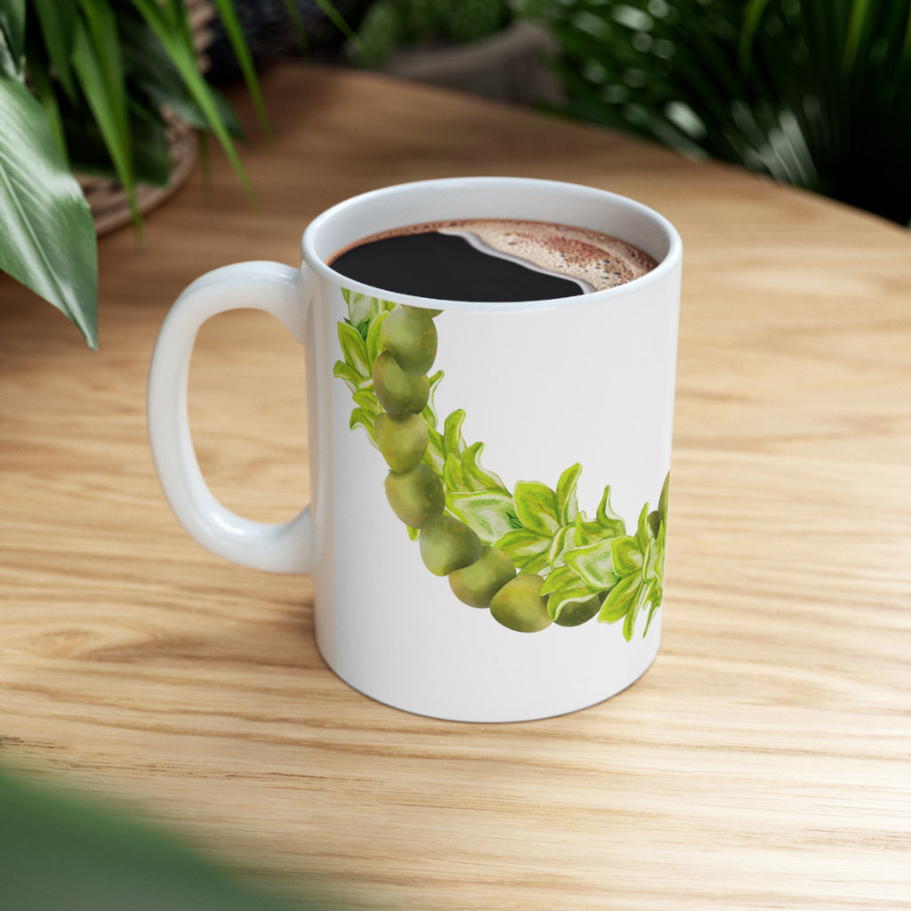 Mokihana + Pakalana Twist Lei Ceramic Mug (11oz)