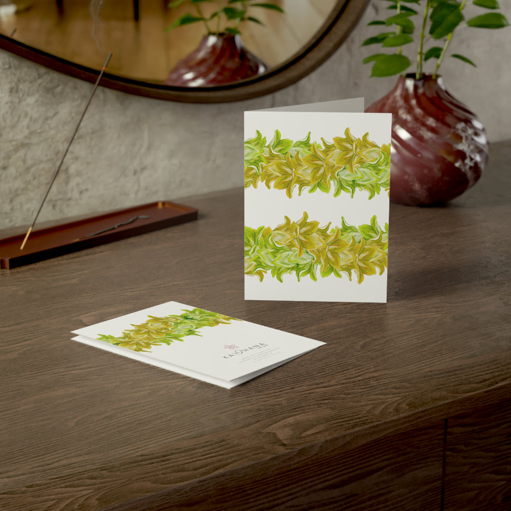 Blank Pakalana Twist Lei Greeting Card