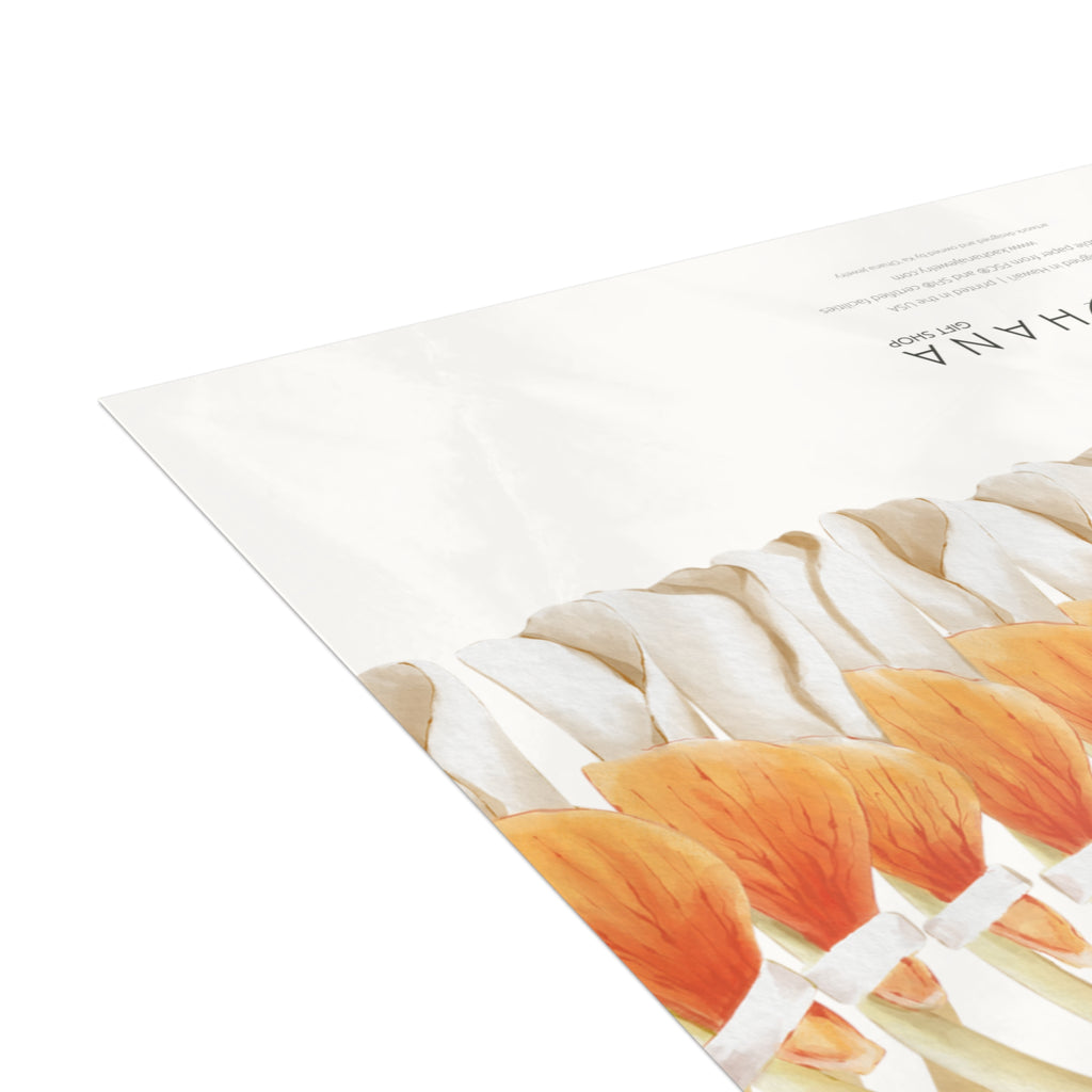 Blank Orange Ginger Lei Greeting Card