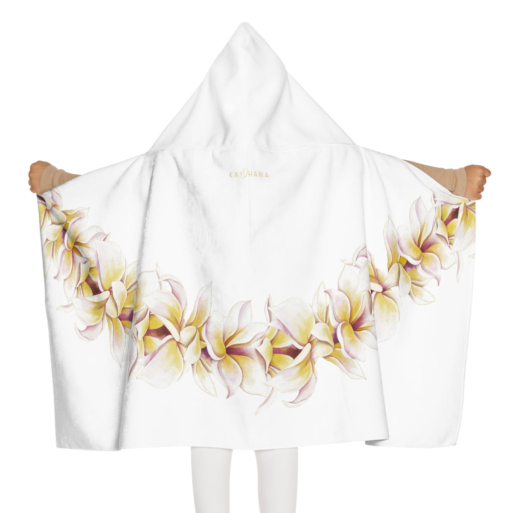 Plumeria Lei Keiki Hooded Towel