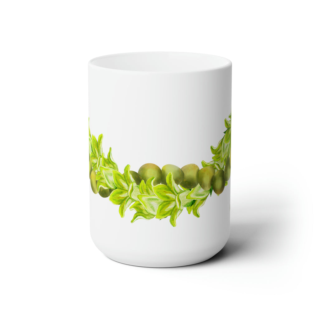 Mokihana + Pakalana Lei Ceramic Mug (15oz)