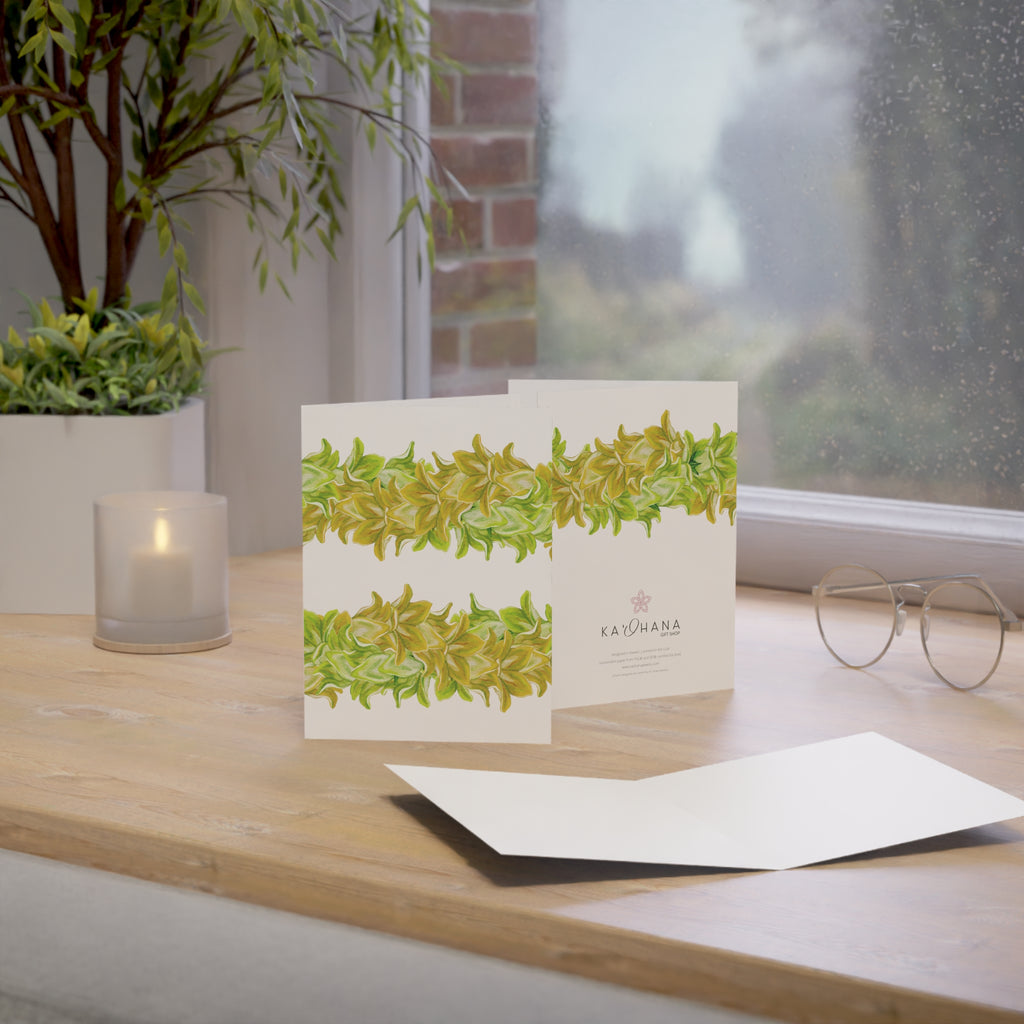 Blank Pakalana Twist Lei Greeting Card