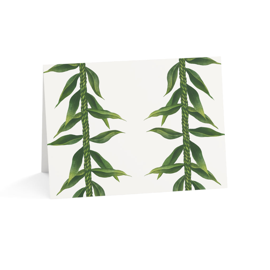 Ti Leaf Lei Greeting Cards