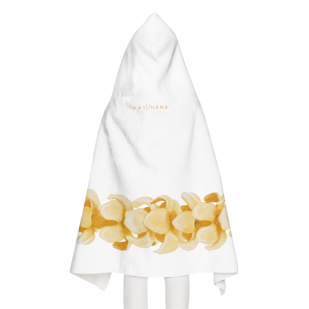 Puakenikeni Lei Youth Hooded Towel