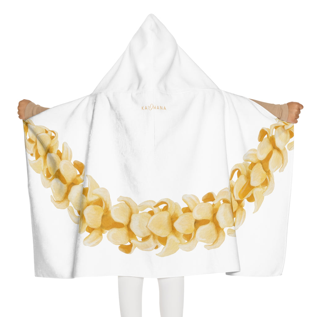 Puakenikeni Lei Youth Hooded Towel