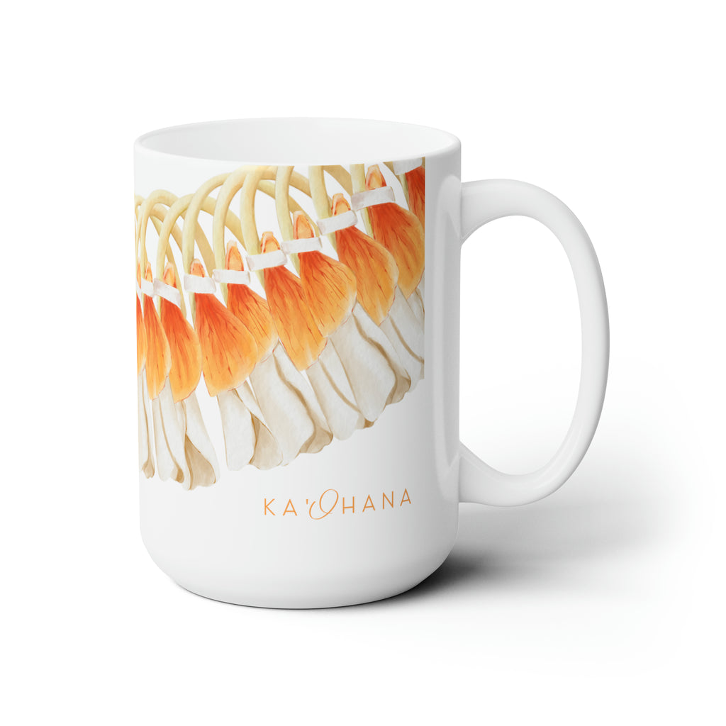 Orange Ginger Lei Ceramic Mug (15oz)