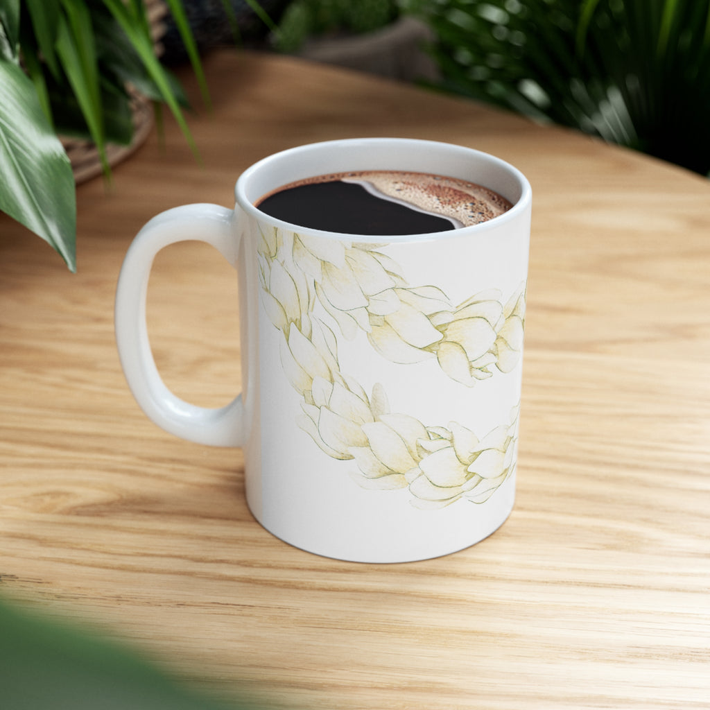Pikake Lei Ceramic Mug (11oz)