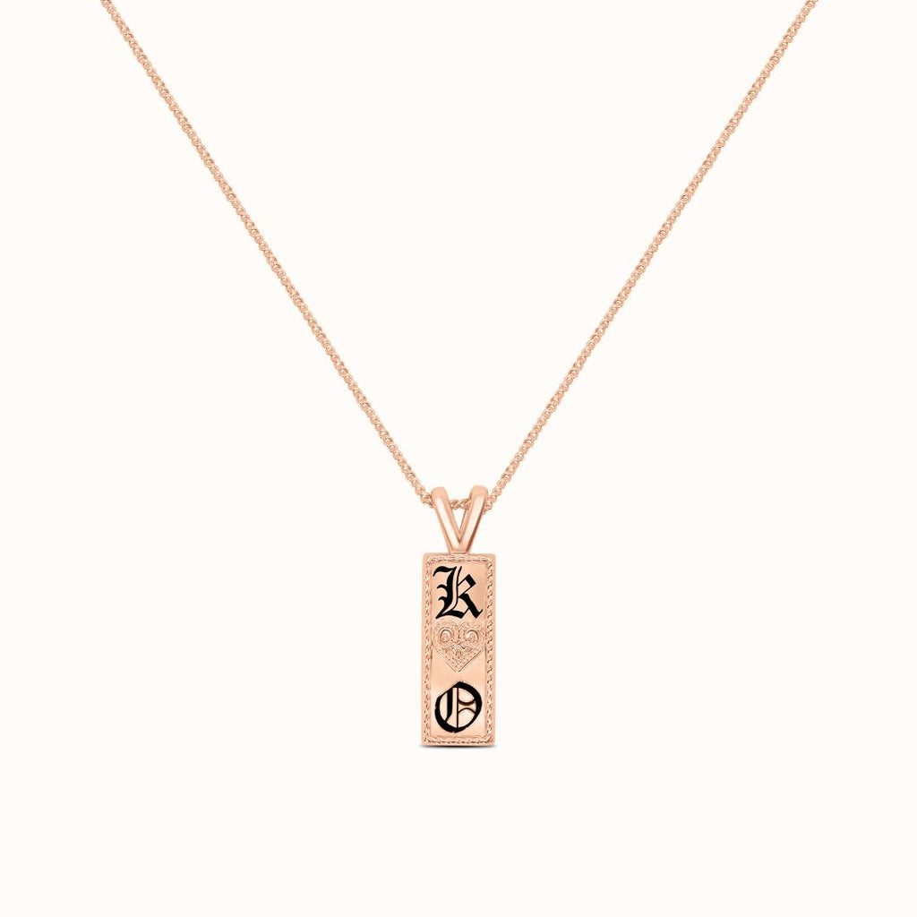 8mm Kealoha Heirloom Double Initial Pendant