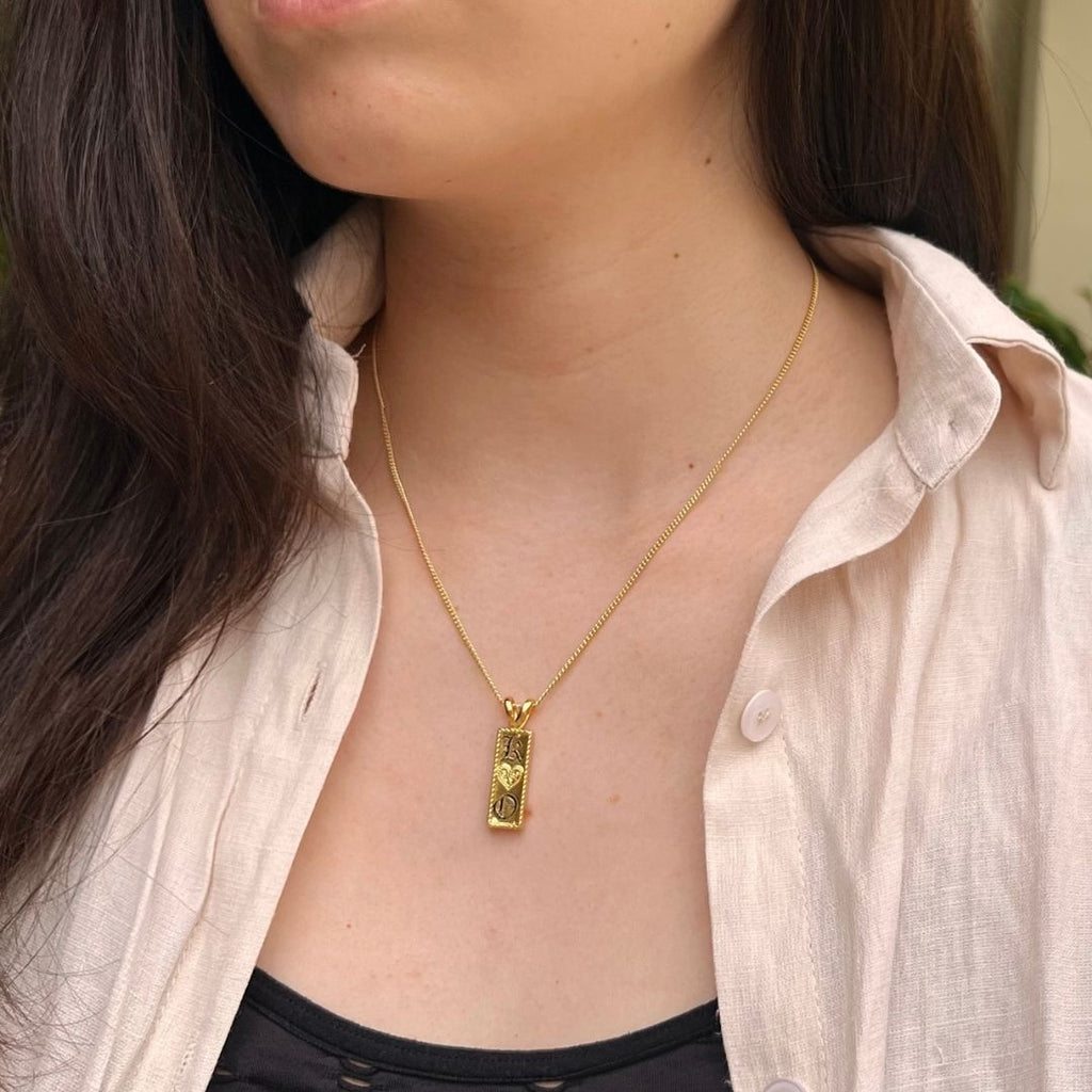 8mm Kealoha Heirloom Double Initial Pendant