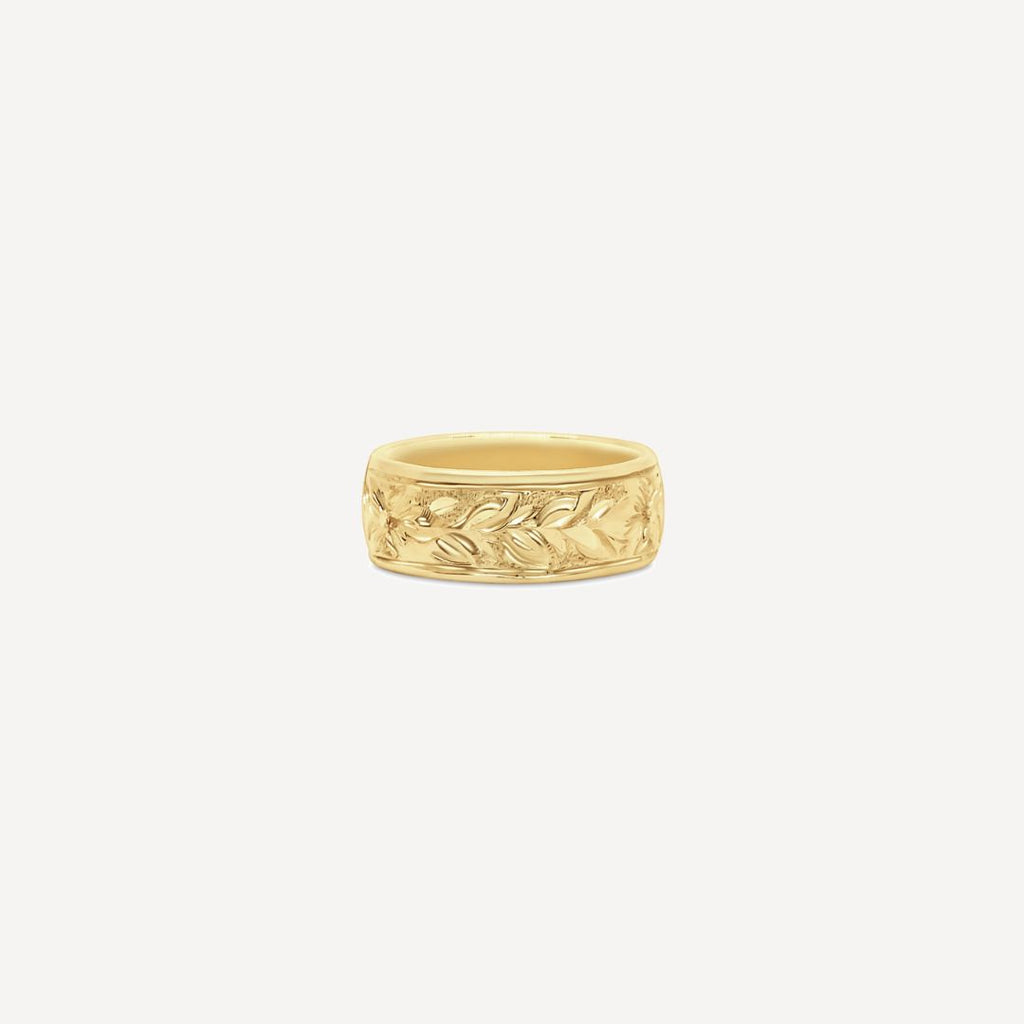 8mm Personalized Heirloom Ring (14k Solid Gold)