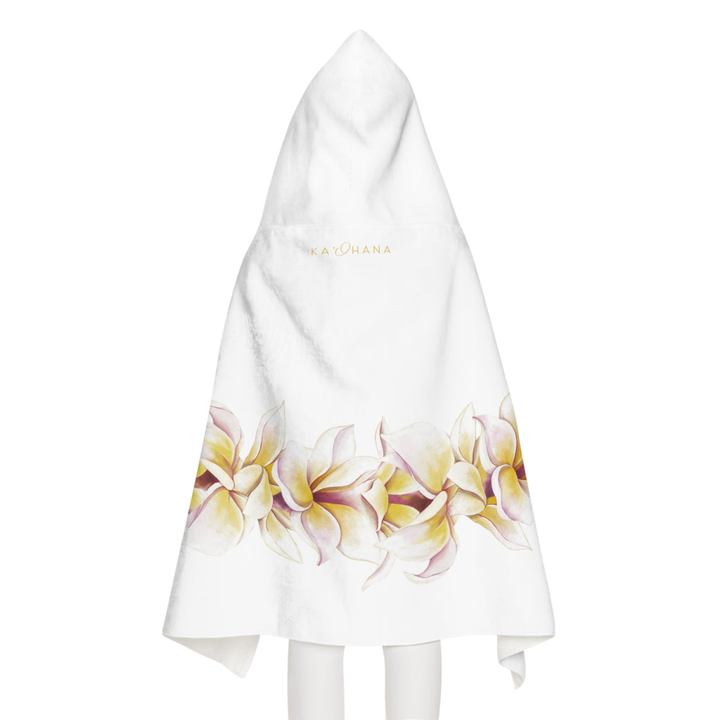 Plumeria Lei Keiki Hooded Towel