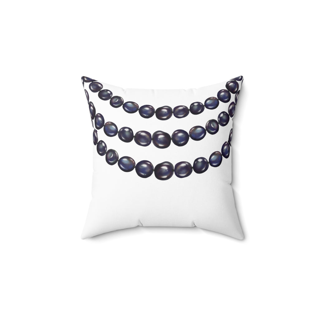 Double-Sided Tahitian Pearl Strand Square Pillow