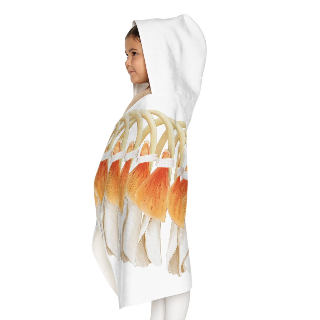 Orange Ginger Lei Youth Hooded Towel