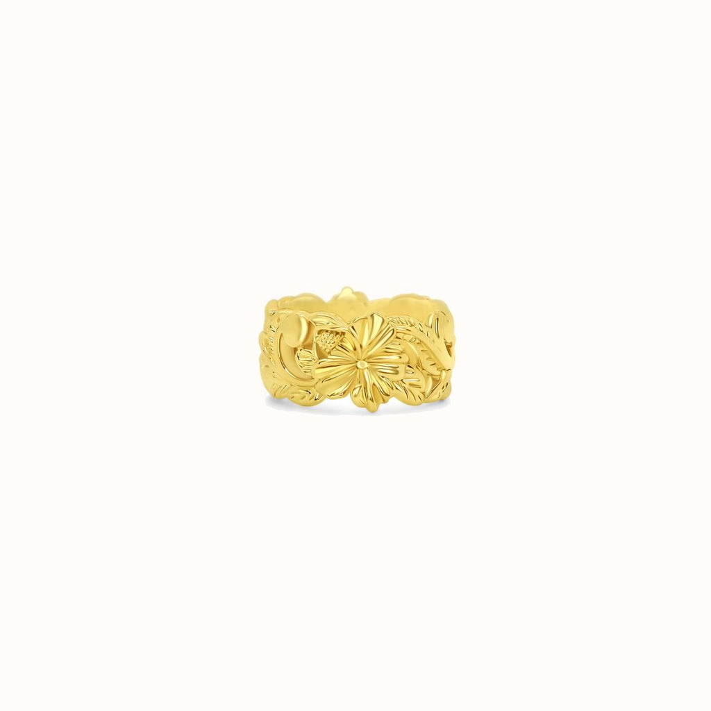 Alaka'i Hibiscus Heirloom Cutout Ring
