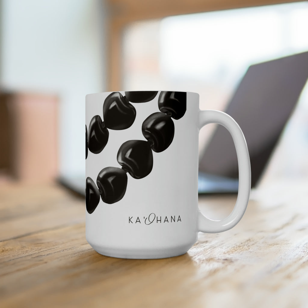 Kukui Nut Lei Ceramic Mug (15oz)